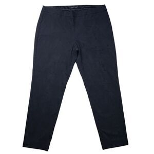 Eileen Fisher  Straight Pants Womens Large Texture Jacquard Black Straight